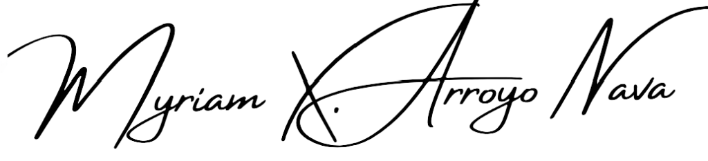 Mtra. Myriam X. Arroyo Nava Firma Logo
